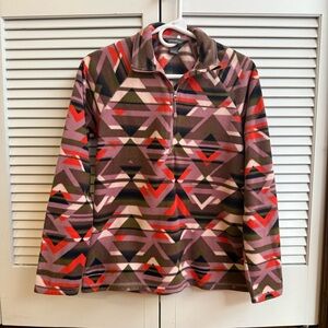 Eddie Bauer Women’s Geometric Pattern Quest Fleece 1/4 Zip